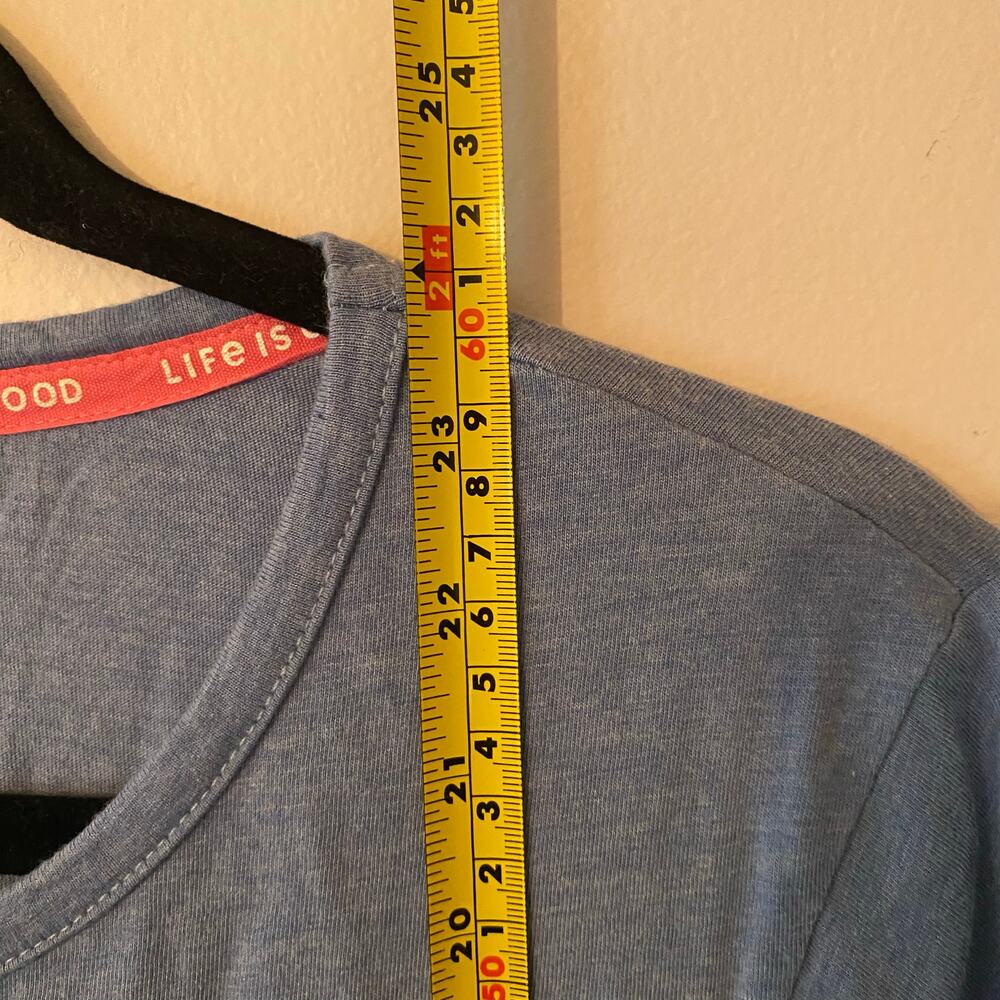 Life Is Good Blue Short Sleeve Sunset Ocean T-Shirt Casual Women's size Large - Picture 8 of 10